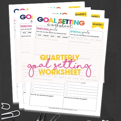 Quarterly Goal Setting Worksheets