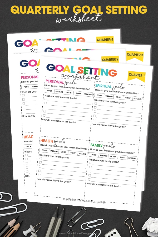 Setting goals is easy, Achieving goals is not. Use the free printable Quarterly Goal Setting Worksheets to help you achieve this year's goals.