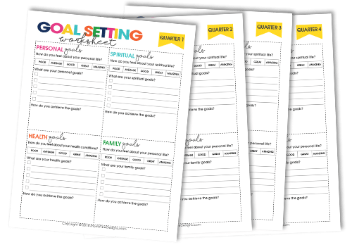 Setting goals is easy, Achieving goals is not. Use the free printable Quarterly Goal Setting Worksheets to help you achieve this year's goals.