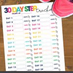 It's time to get your body moving! Challenge yourself to meet your step goal by tracking your daily steps for 30 days with this free printable.