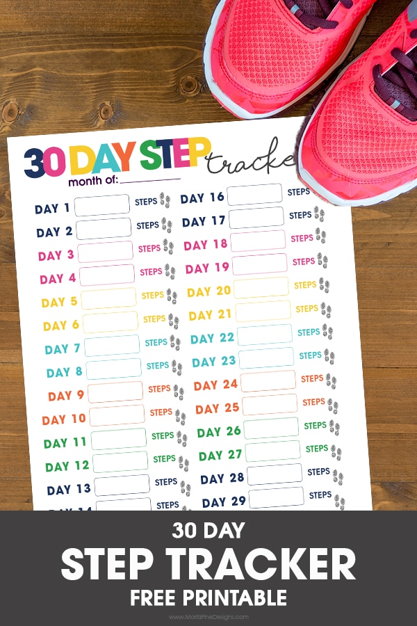 It's time to get your body moving! Challenge yourself to meet your step goal by tracking your daily steps for 30 days with this free printable.