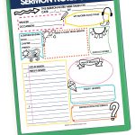 Your kids will love to use the free printable Sermon Notes for Kids-it's a fun way for kids to learn what to focus on during the church service.