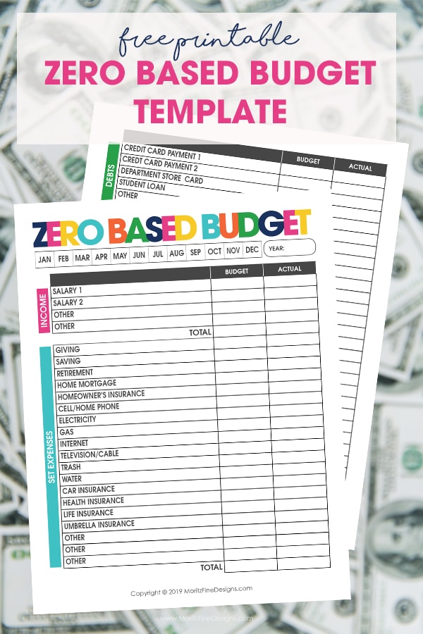Avoid all of the unexpected! Use the Zero Based Budget Printable to budget your entire income and allocate all of it to your debts and expenses.
