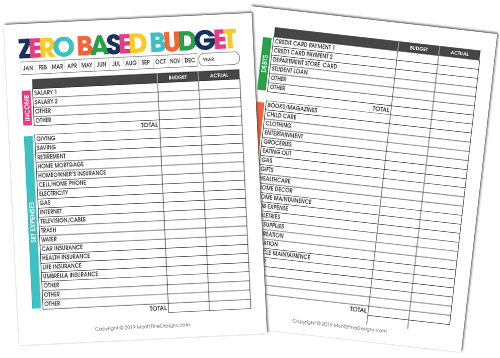 Avoid all of the unexpected! Use the Zero Based Budget Printable to budget your entire income and allocate all of it to your debts and expenses.