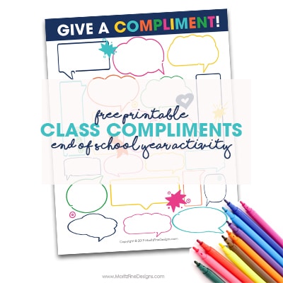 Class Compliments-End of School Year Activity