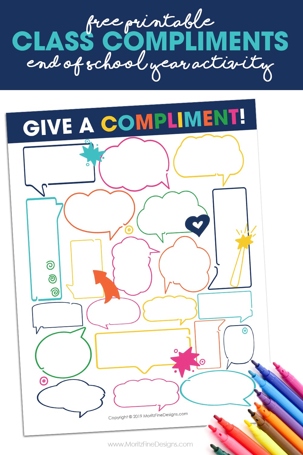 Give students an opportunity to compliment other kids in their classroom--the class compliments signature sheet is the perfect end of the school year actiivty.