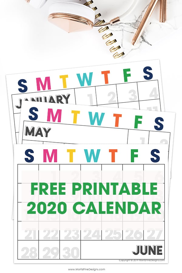 This free 2020 printable calendar is exactly what you need to get organized. It's easy to download, print and begin using instantly.