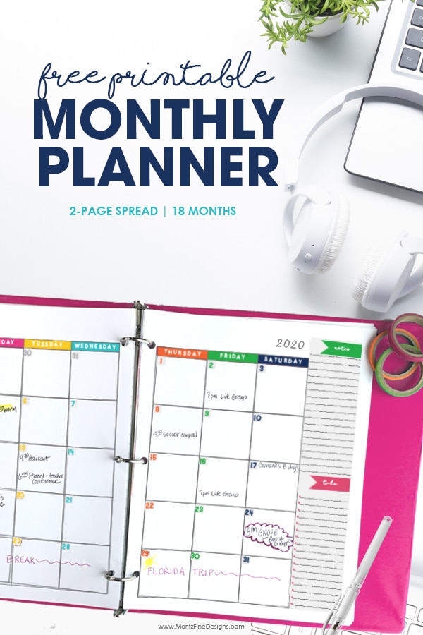 2020 And 2021 Monthly Calendar Printable 2020 2021 Monthly Calendar Planner | Free Printable Calendar Download