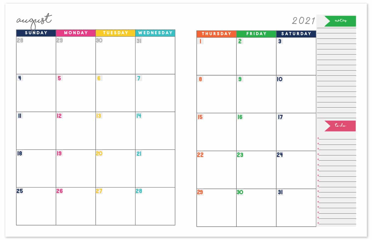 2020-2021 Monthly Calendar Planner | Free Printable ...