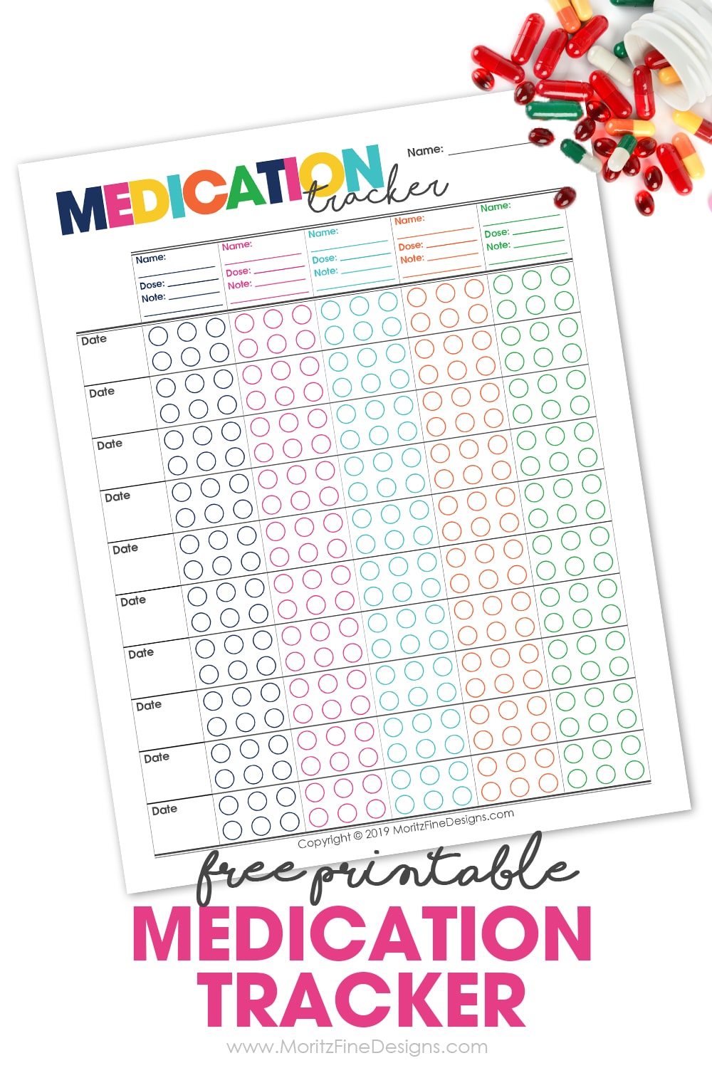 The free printable Medication Tracker is perfect for regular or one time prescriptions.It can be used for all ages-babies, kids, adults and senior citizens.