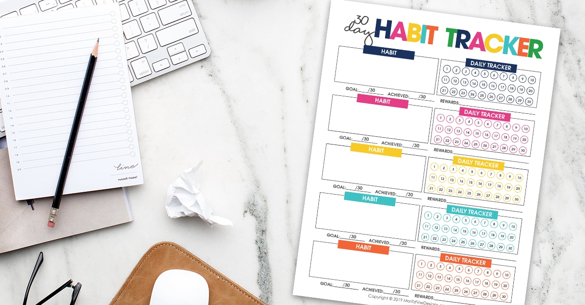 Create Any Habit with the Free Printable Habit Tracker