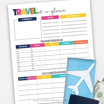 Use the free printable Travel Itinerary Planner for your next vacation. Keep track of everything--dates, transportation, accommodations & more.