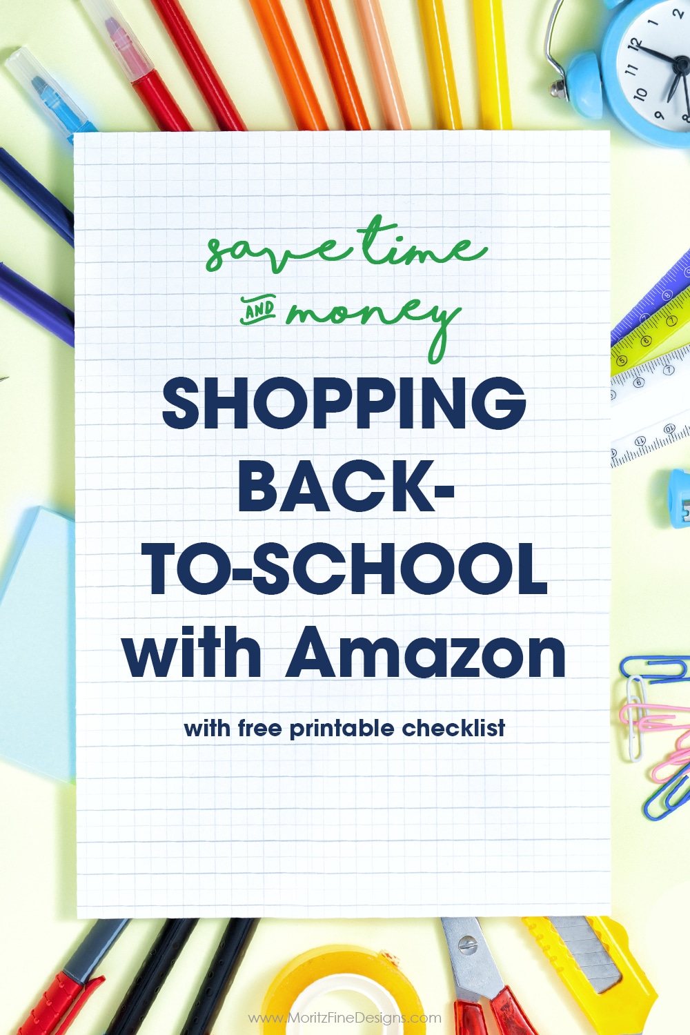 Skip the hassle of shopping big box stores and save time and money by shopping Amazon for back to school supplies and necessities!