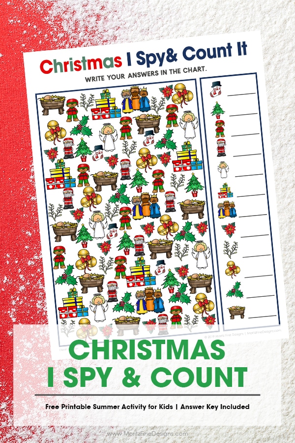 Kids will have a blast with this fun free printable Christmas Spy Activity. It's the perfect game for in the car, at a party or at school or home!