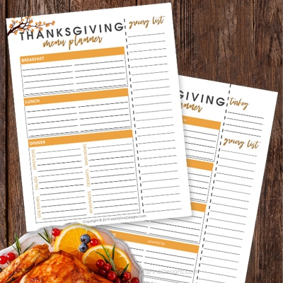 Use this free printable Thanksgiving Menu Planner to make sure no detail goes left unturned when planning your Thanksgiving dinner and shopping list.