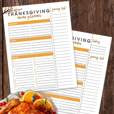 Thanksgiving Menu Planner