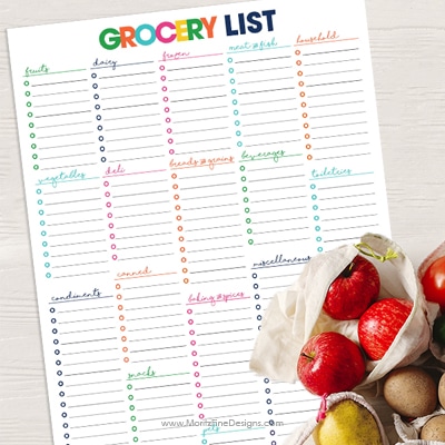 Printable Grocery List