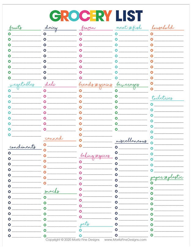 Printable Grocery List printable-grocery-list