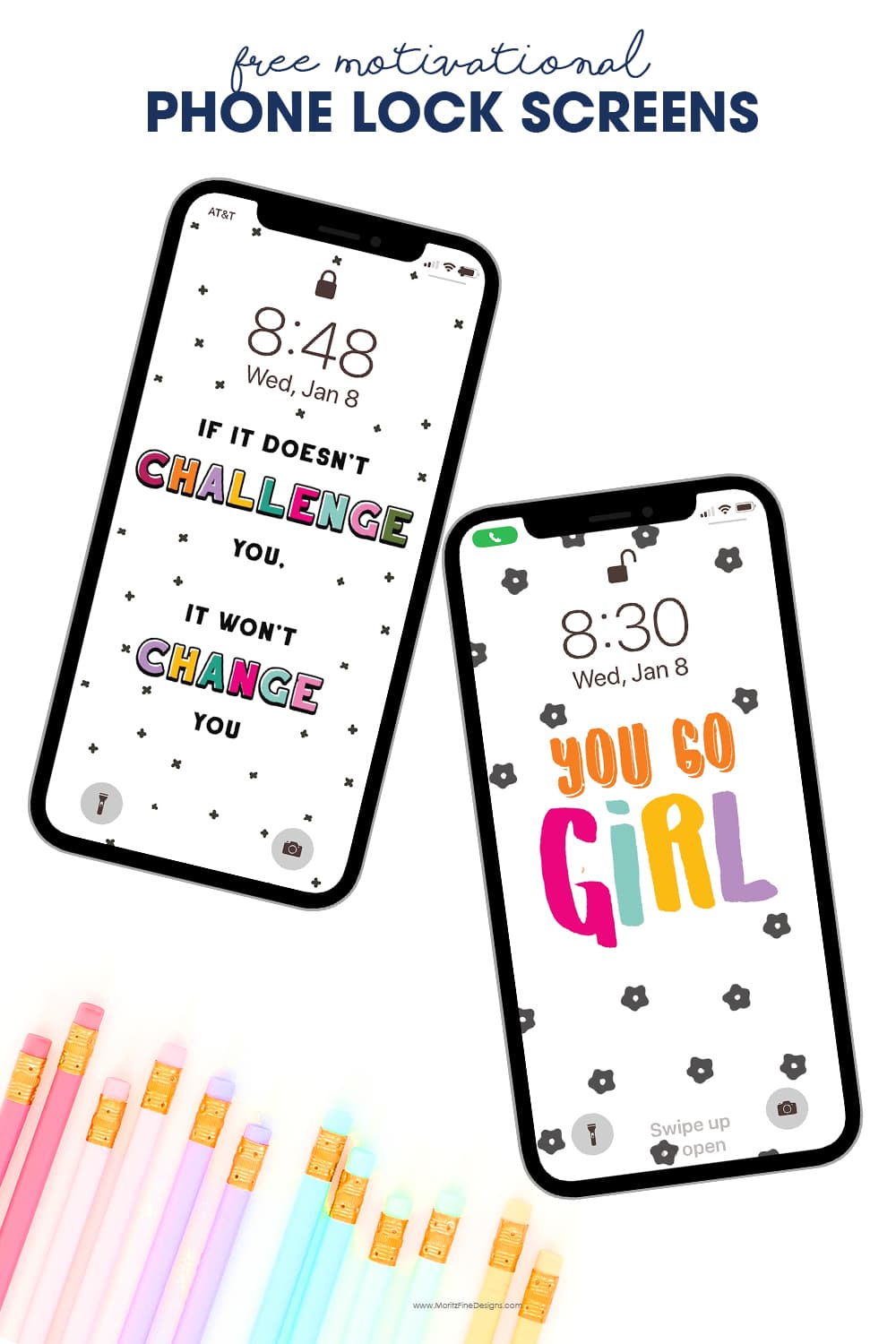 Give your phone a new look and motivate yourself at the same time with these free motivational phone lock screen wallpaper backgrounds.
