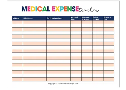 Keep track of all your medical expenses as well as how close you are to meeting your yearly deductible with this free printable Medical Expense Tracker.