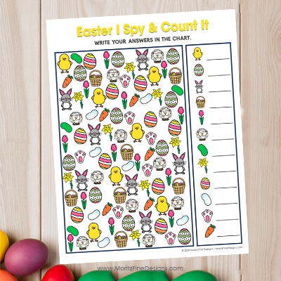 Easter I Spy and Count It Activity