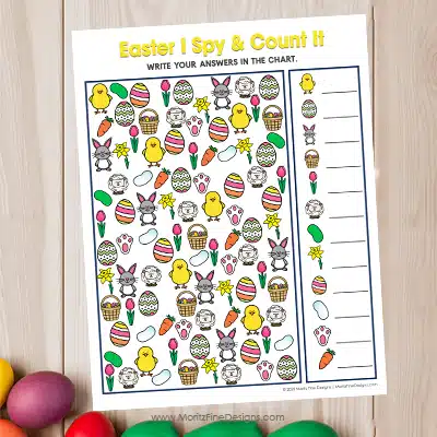 Easter I Spy and Count It Activity