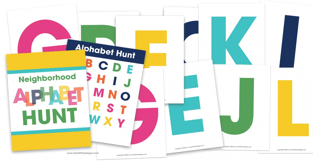 It's easy to get the whole neighborhood to join in the Neighborhood Alphabet Hunt! Kids will love getting outside to search for all the letters!