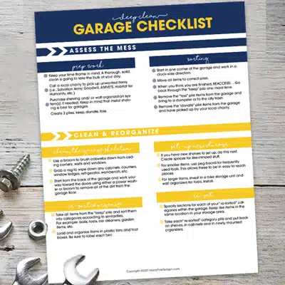 Deep Clean Garage Checklist