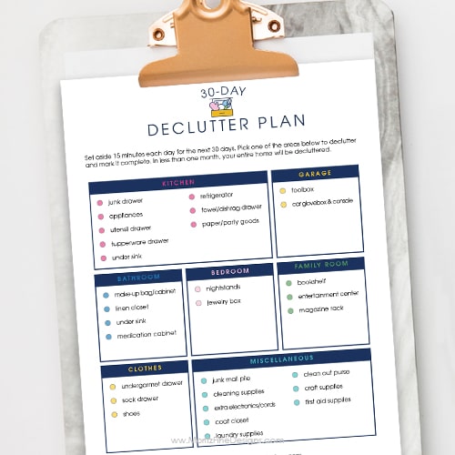 30-Day Declutter Checklist