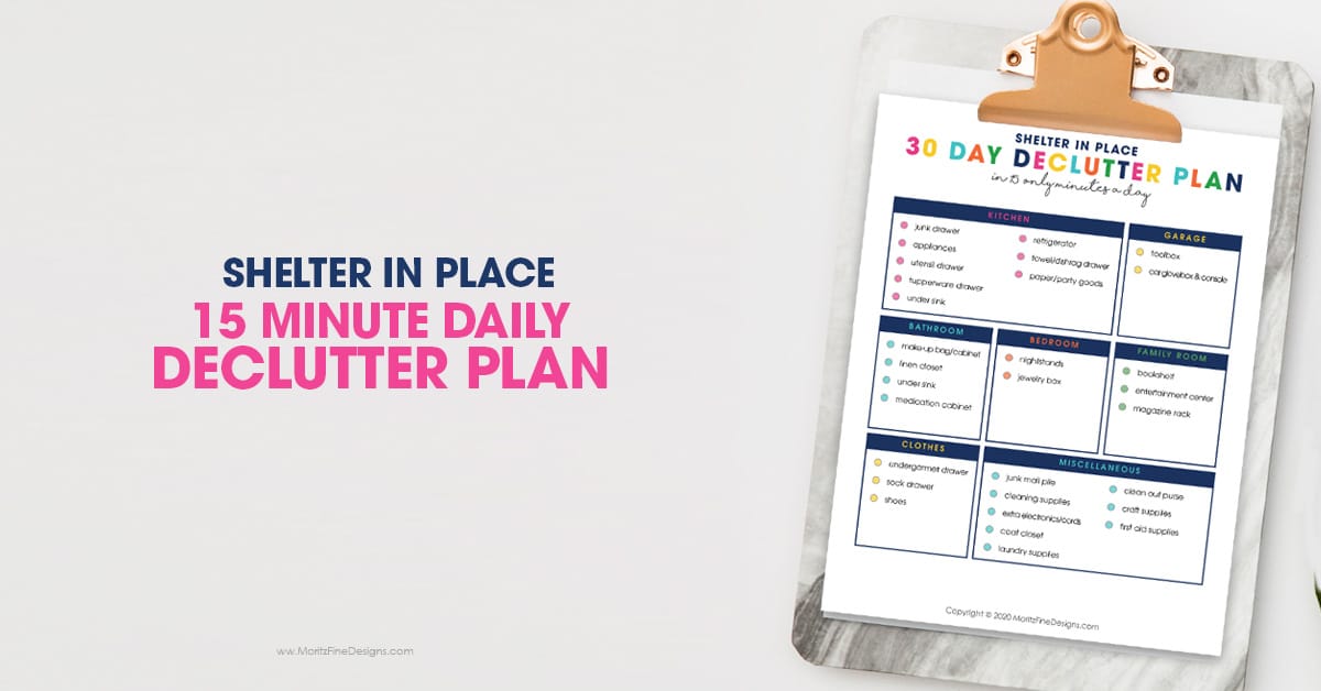 30-Day Declutter Checklist in 15 Minutes A Day