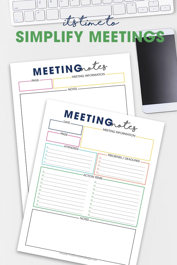 Be more productive in any meeting you attend--use the Meeting Notes Tool to make sure every discussion get accounted for.