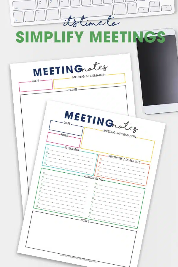Be more productive in any meeting you attend--use the Meeting Notes Tool to make sure every discussion get accounted for.