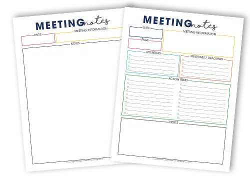 Be more productive in any meeting you attend--use the Meeting Notes Tool to make sure every discussion get accounted for.