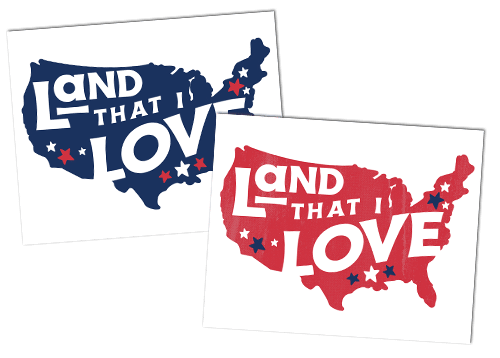 The Land That I Love 4th of July Printable is a simple and beautiful patriotic addition to your seasonal holiday home decor.