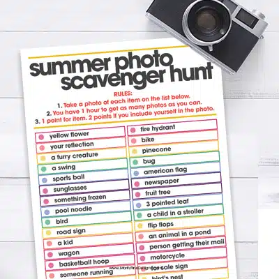 Summer Photo Scavenger Hunt