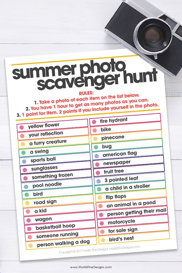 Kids of all ages will love a little friendly competition when they set out on this super fun (& free!) Summer Photo Scavenger Hunt.