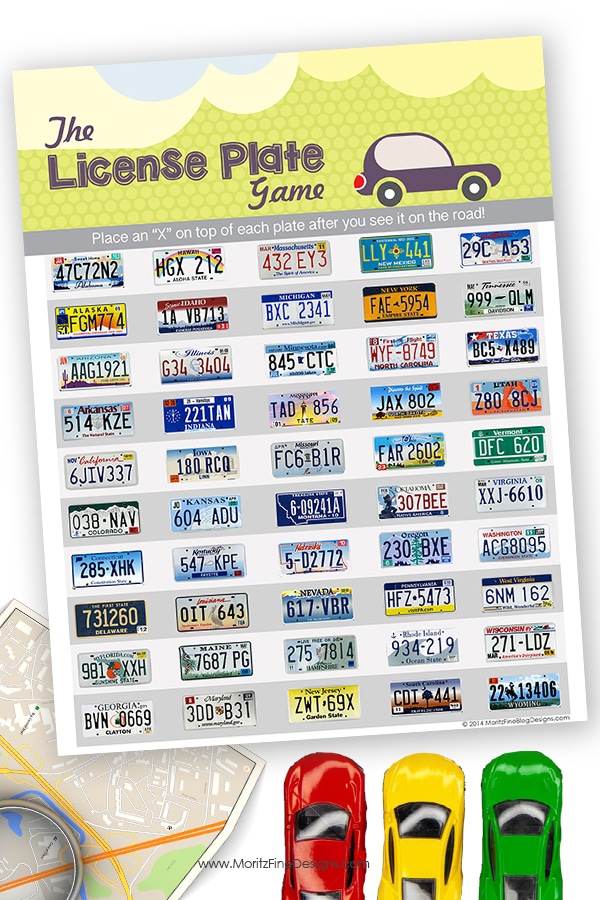 Are you taking a road trip with the kids soon? Download the free printable LIcense Plate Game, a super fun activity to do in the car.