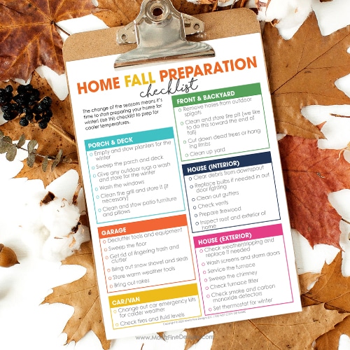 Home Fall Preparation Checklist