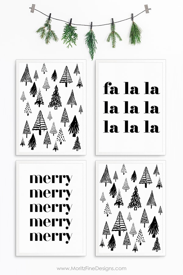 Decorate your home for Christmas in no time at all with these free Printable Chrristmas Prints. Easy to print, frame and hang.