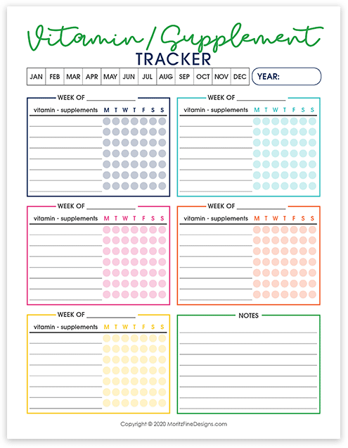 Exercise Planner Fitness Printable Habit Tracker Health Planner Health 
