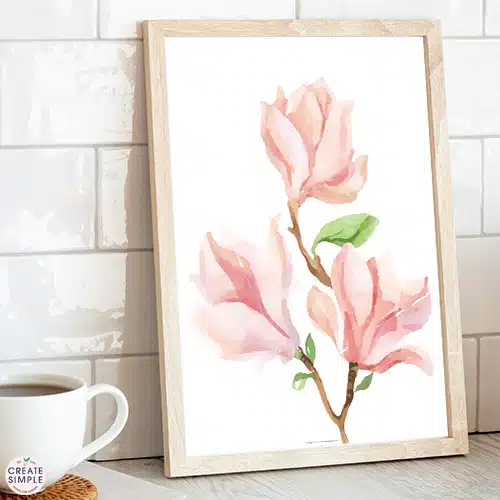 Magnolia Flower Home Decor Print for Spring