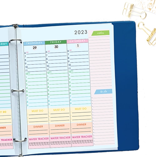 2023-2024 Dated 2-Page Daily Planner/Calendar