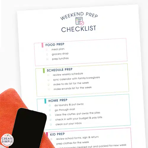 Weekend Prep Checklist | Your Key to a Successful Week