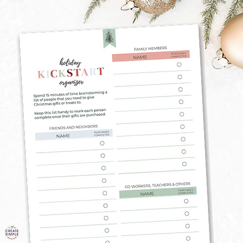 Holiday Kickstart Organizer