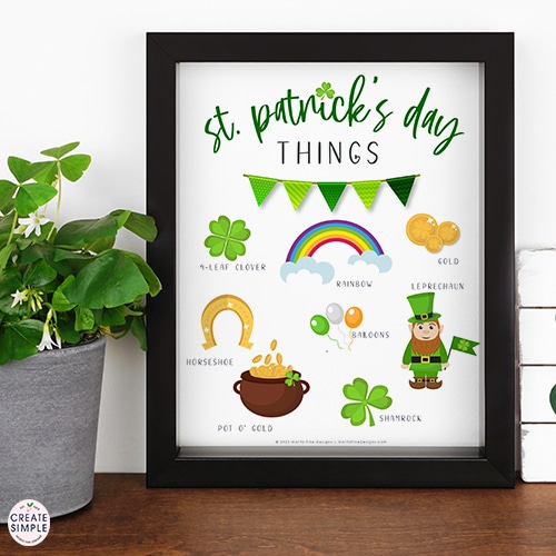 Add St. Patrick's Day decorations to your home in just minutes with this free downloadable printable art. Simply download, print and hang!