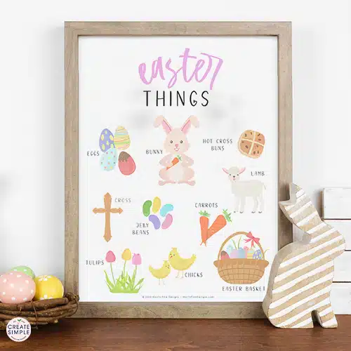 Add Easter decorations to your home in just minutes with this free downloadable printable art. Simply download, print and hang!