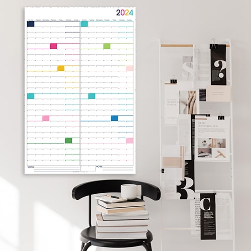 It's easy to see your year-long overview of all of your family and work events--download this free printable large wall calendar and hang!