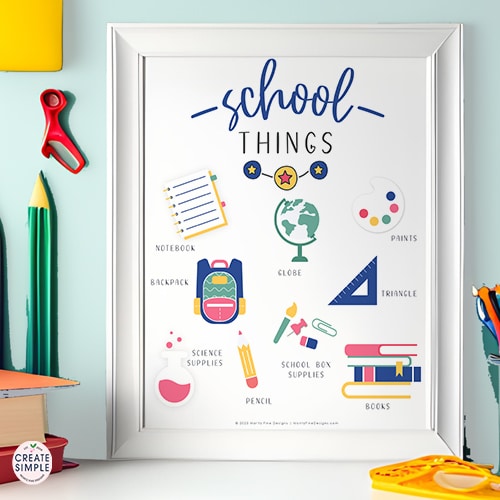 Free Printable Back to School Art