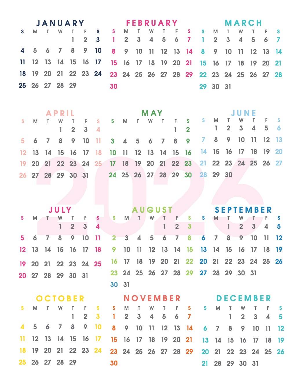 2026-2027 Dated 2-Page Daily Planner/Calendar - Image 4