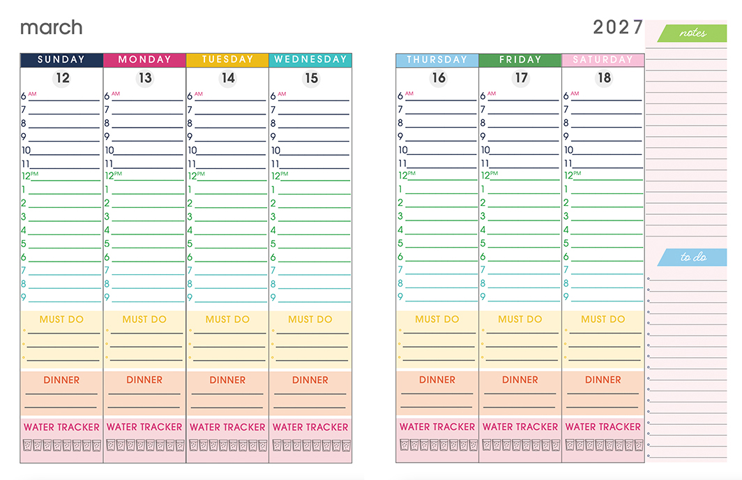 2026-2027 Dated 2-Page Daily Planner/Calendar - Image 3
